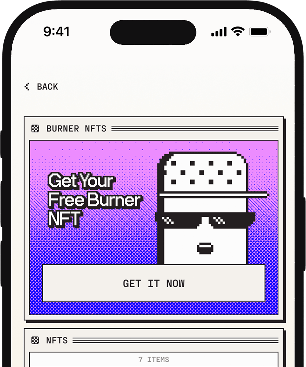 Burner app on phone